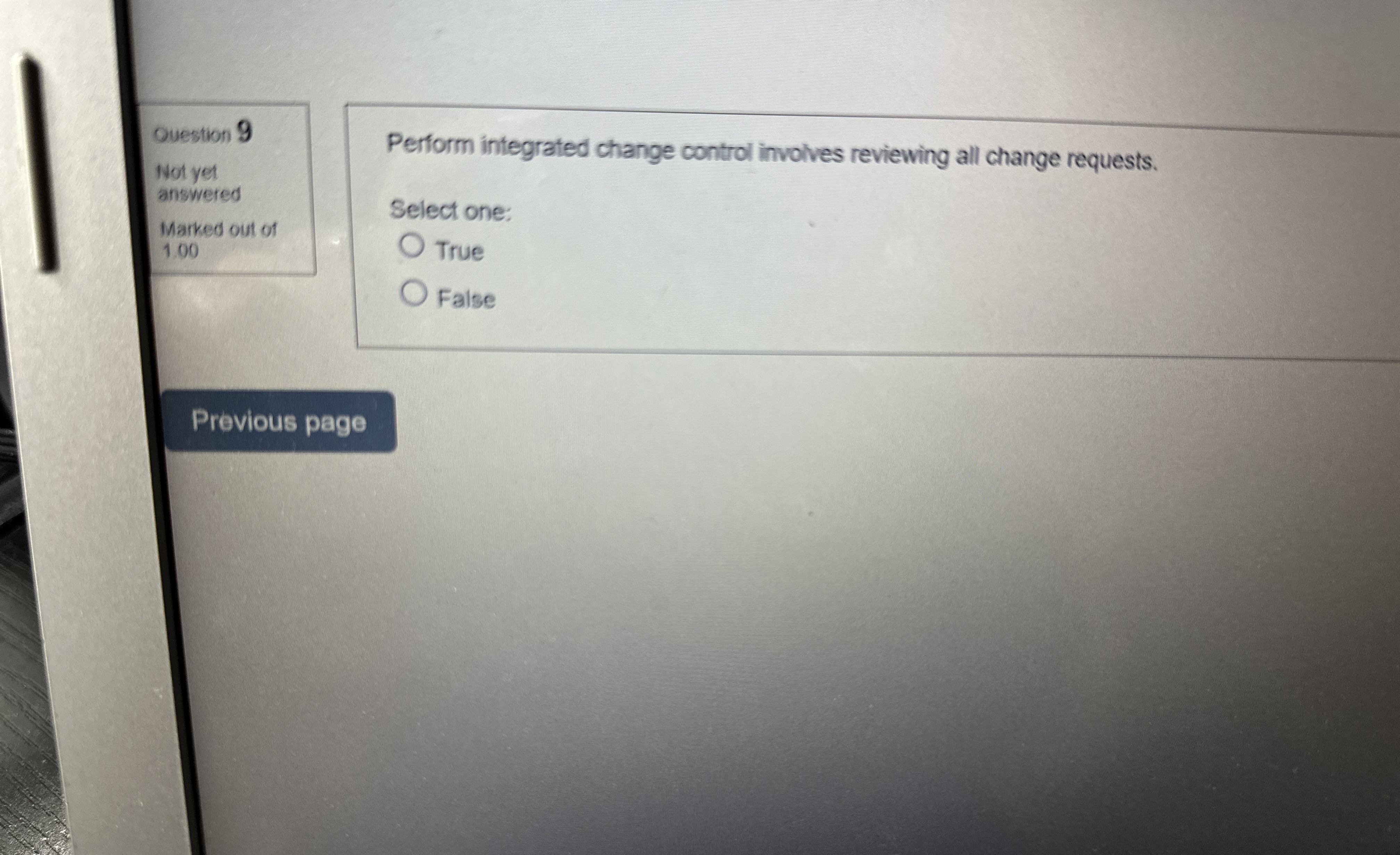 Ouestion 9 Hot yet answered Marked out of Perform
