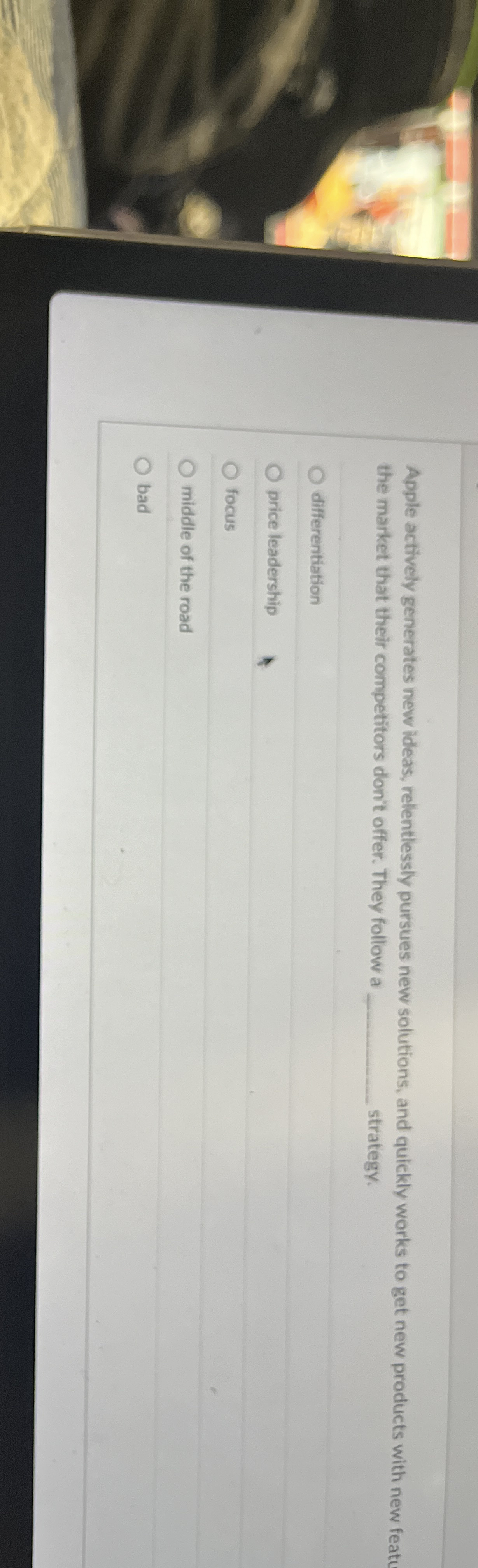 Apple actively generates new ideas, relentlessly