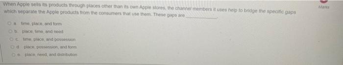 When Apple sets its products through places other