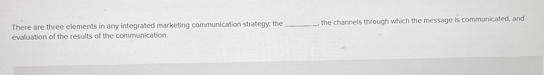 There are three elements in any integrated