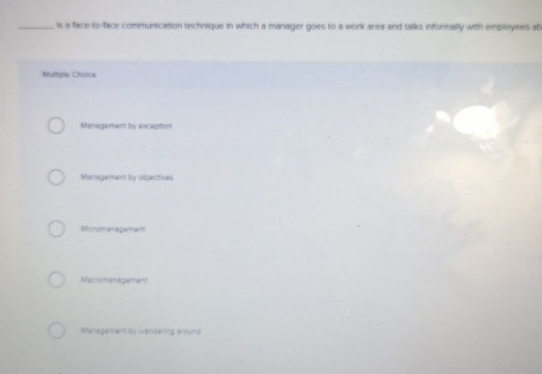 Is e face to face communication technique in