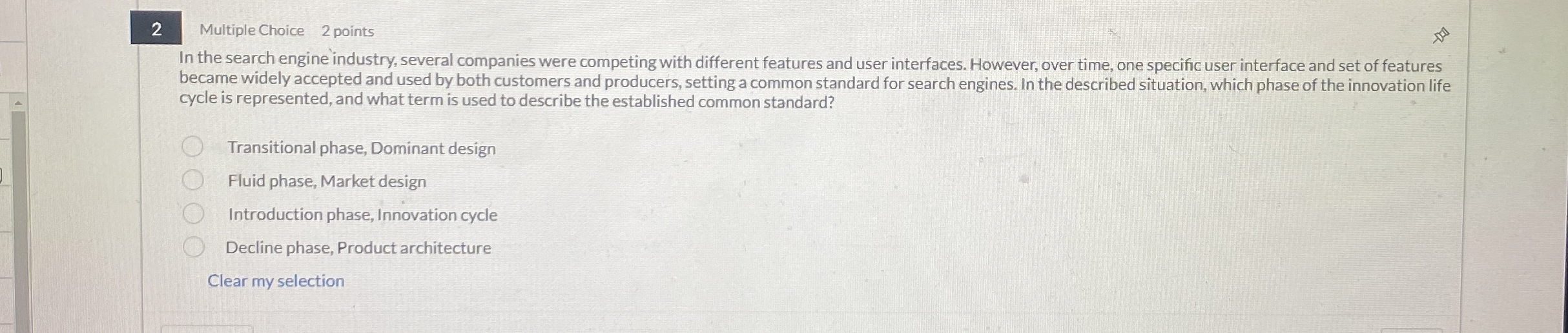 2 Multiple Choice 2 points In the search engine