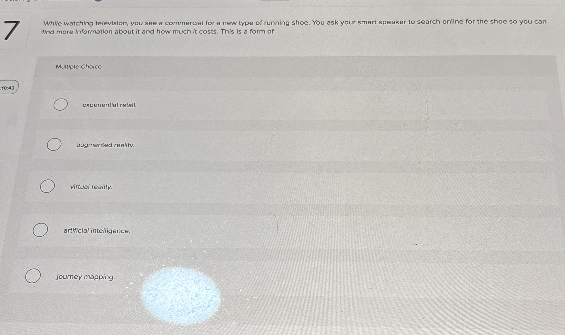 While watching television, you see a commercial