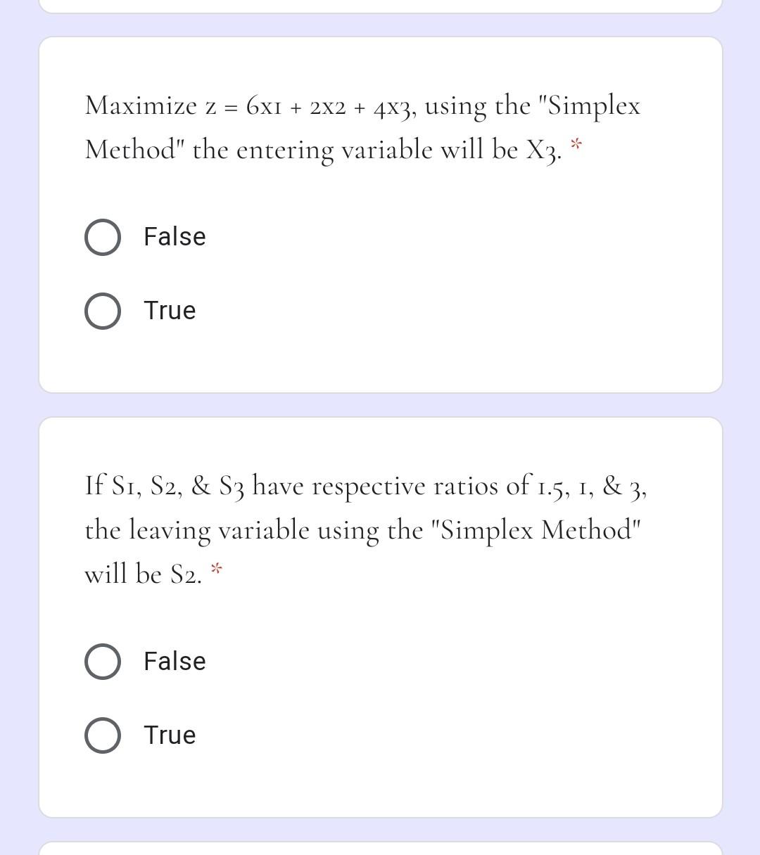 Maximize z = 6xI + 2X2 + 4x3, using the "Simplex