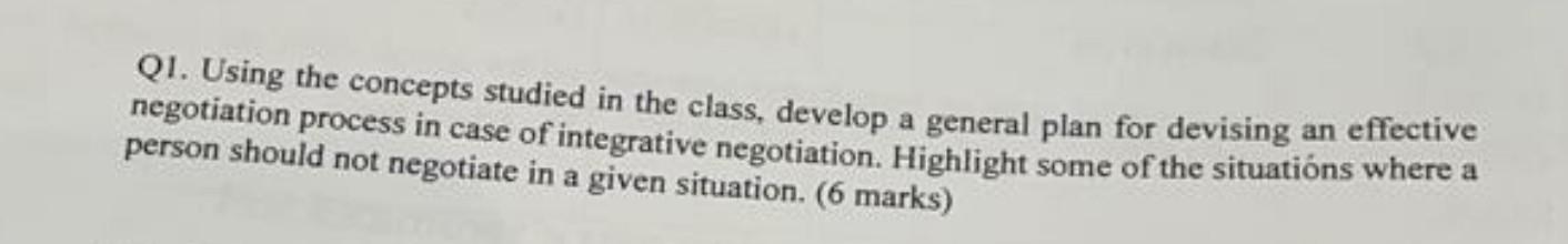 Q1. Using the concepts studied in the class,