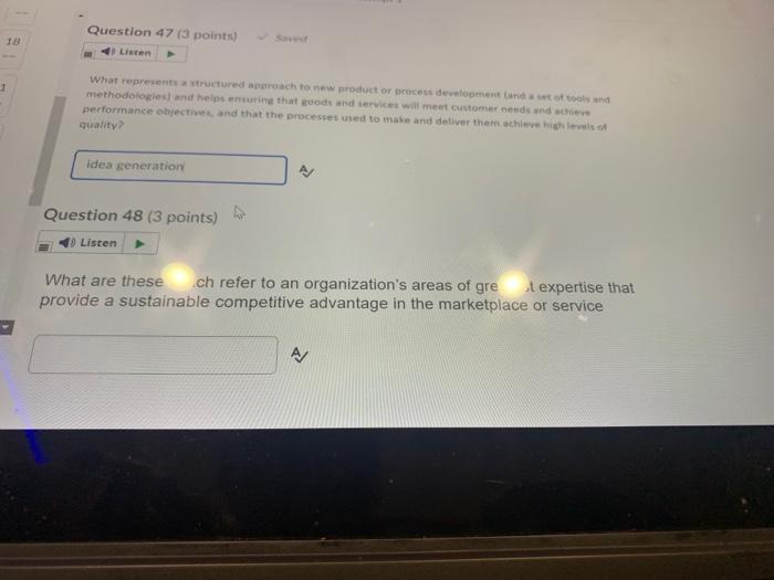 18 Question 47 (3 points) Listen 1 What
