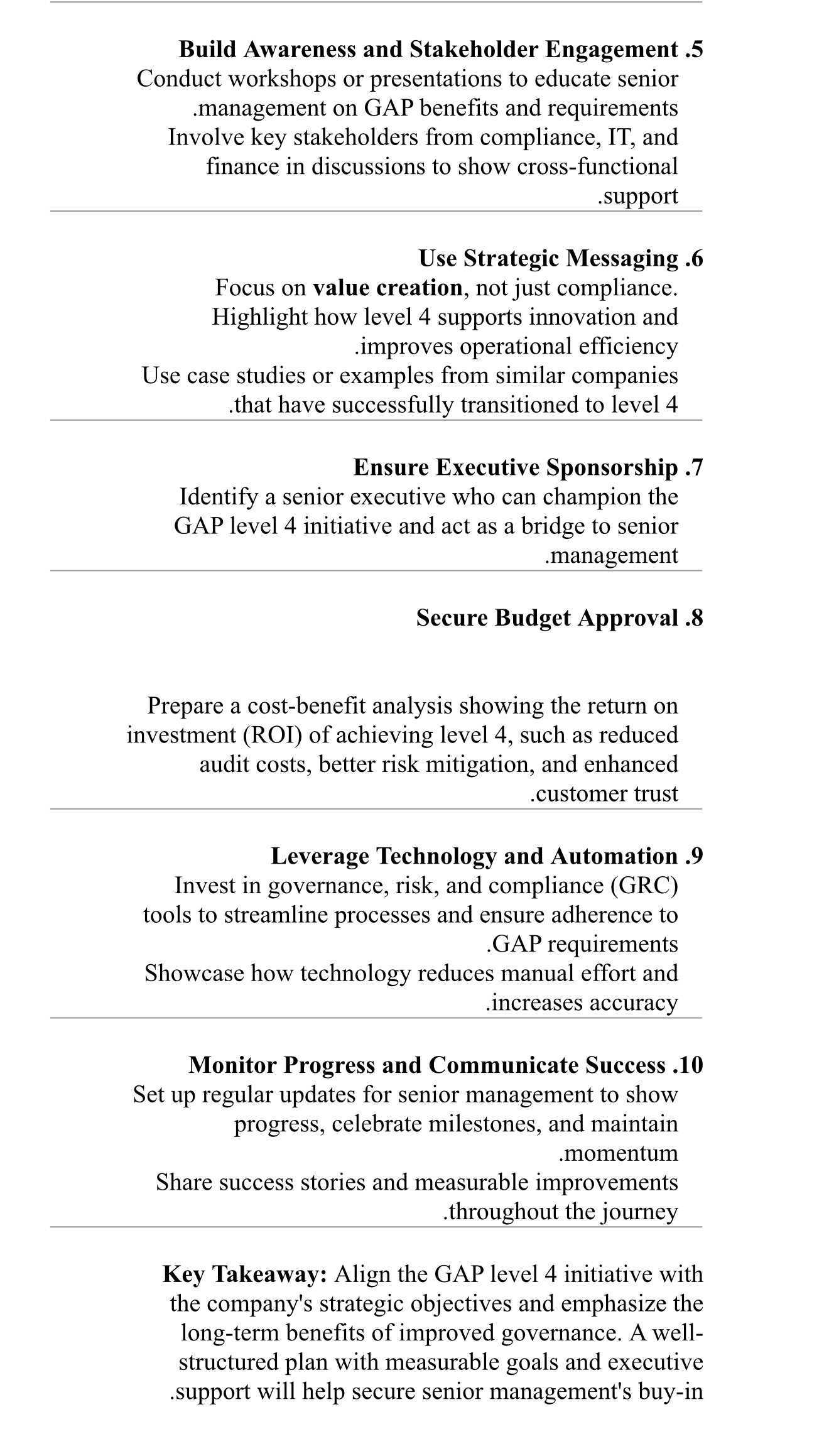 : Overview of GAP Levels Level 1 : Basic
