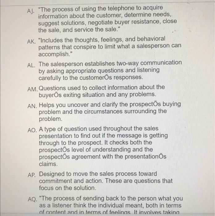 this is one question. just a very long question.