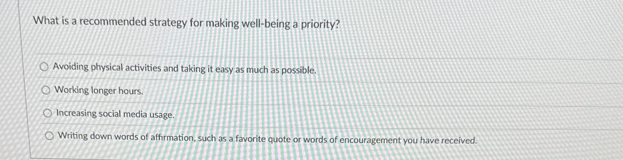 What is a recommended strategy for making well -