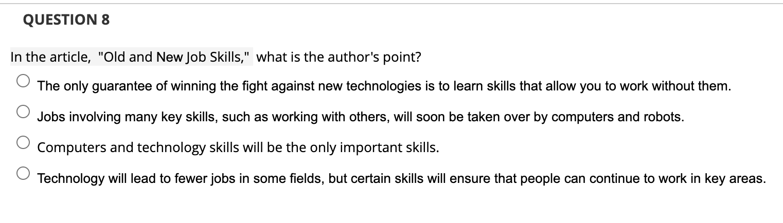 Reading: Read the following article first and