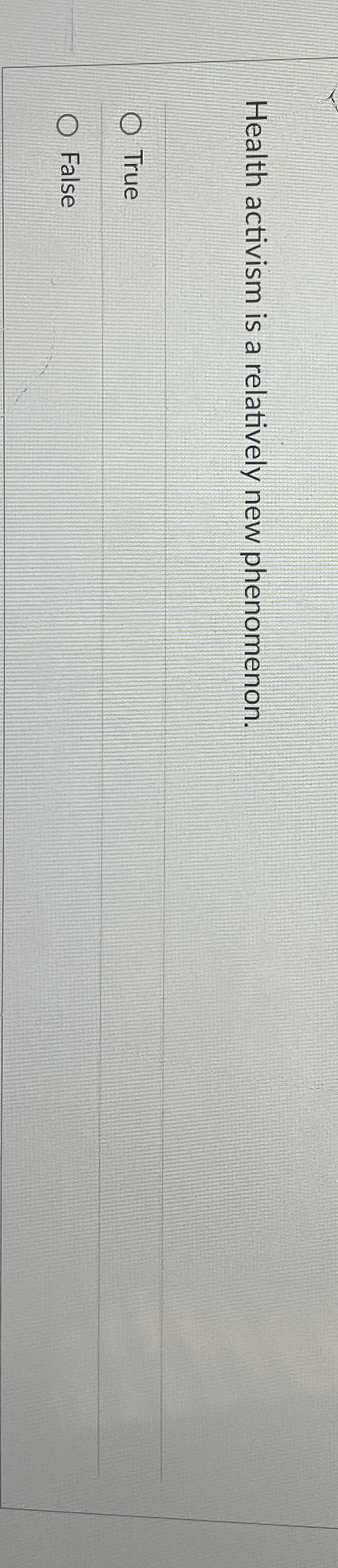 Health activism is a relatively new phenomenon.