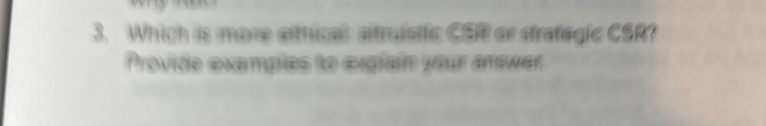 Which is more ethical altRuistic CSR or strategic?