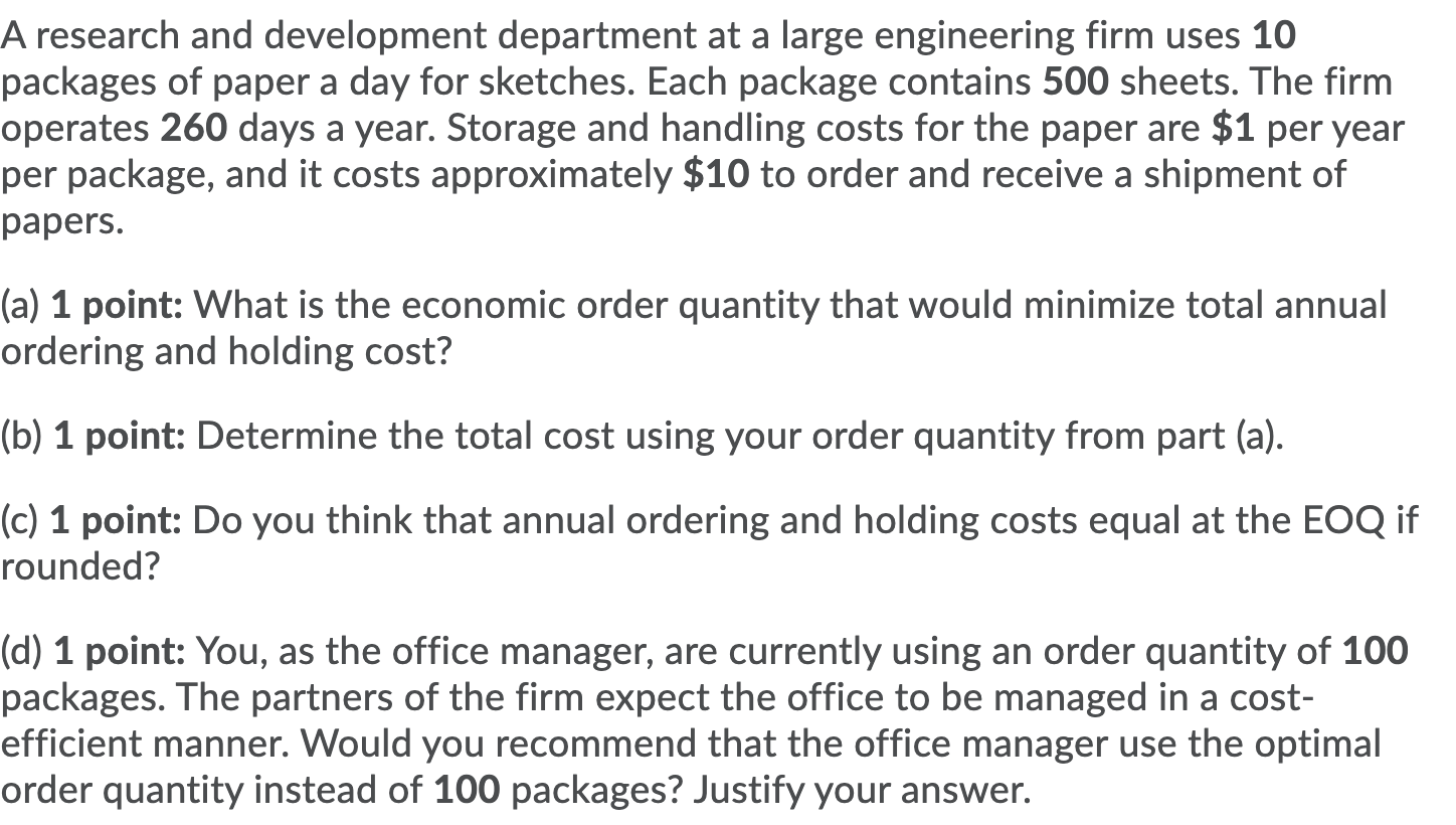 A research and development department at a large