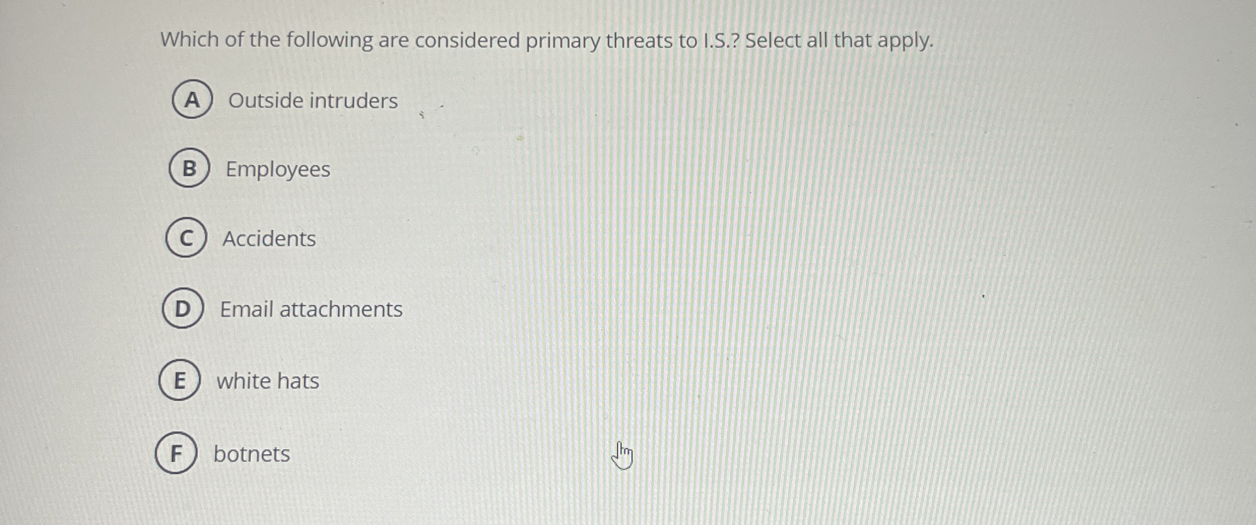 Which of the following are considered primary