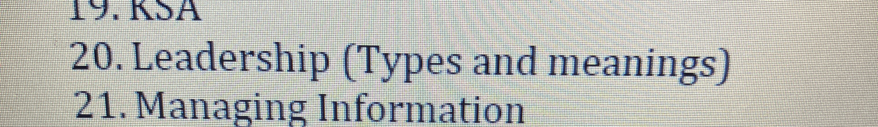 Leadership ( Types and meanings )