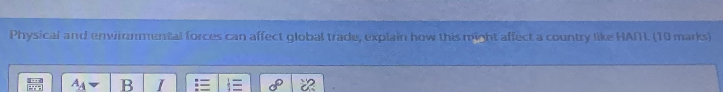 Physical and envirmmental forces can affect