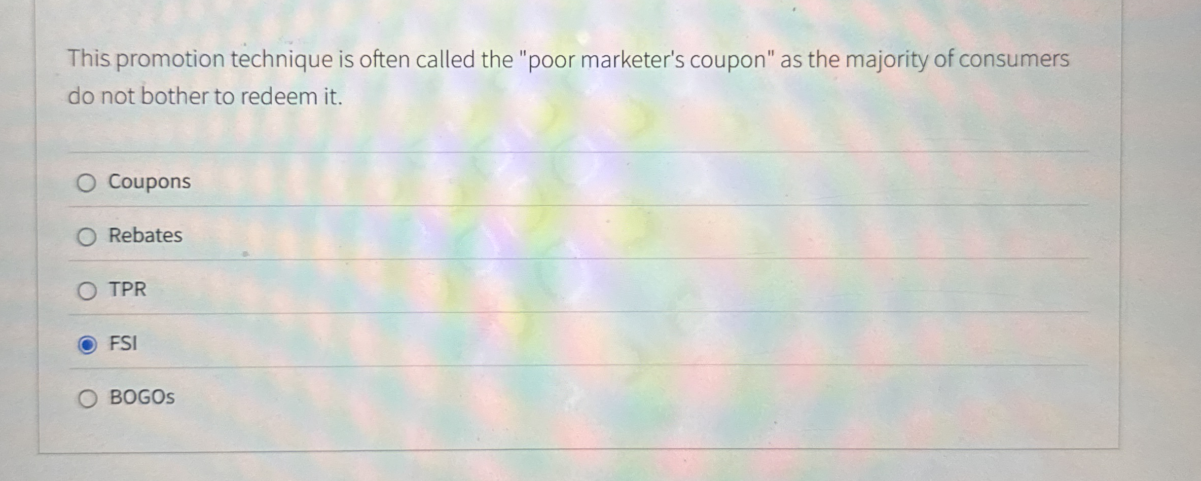 This promotion technique is often called the