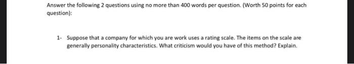 Answer the following 2 questions using no more