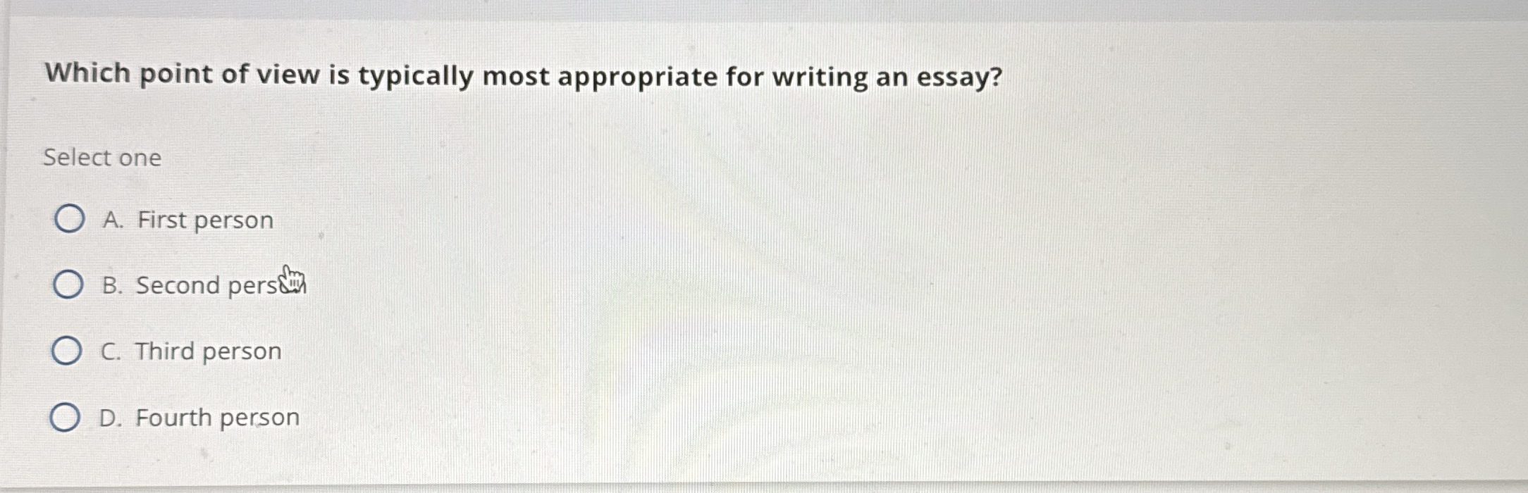 Which point of view is typically most appropriate