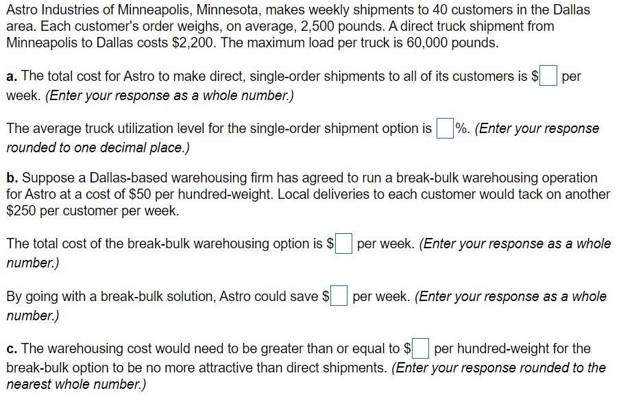 Astro Industries of Minneapolis, Minnesota, makes