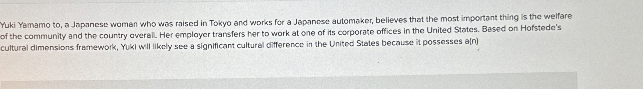 Yuki Yamamo to , a Japanese woman who was raised