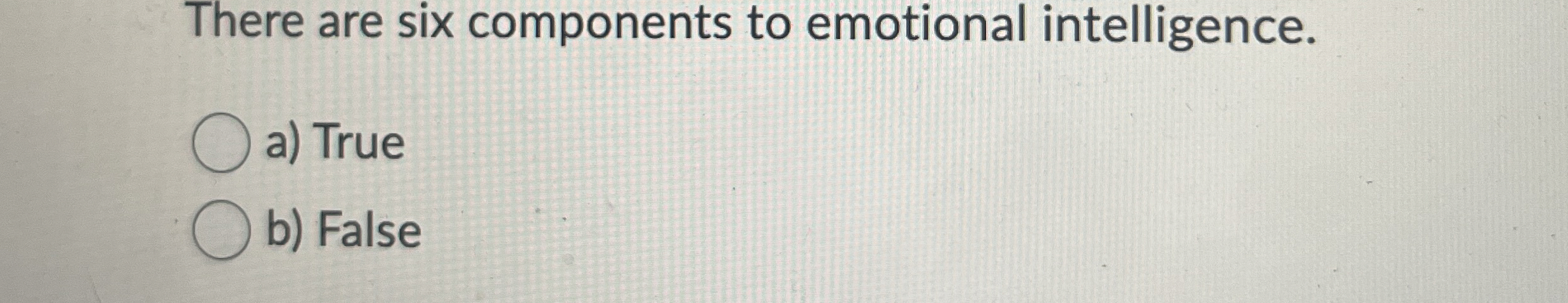 There are six components to emotional