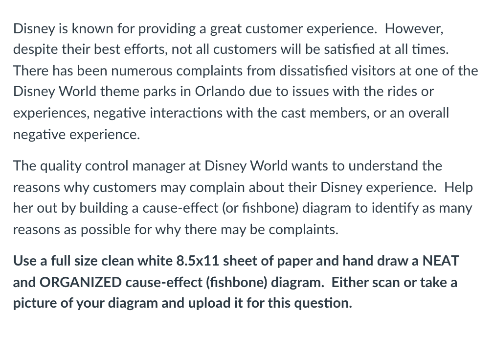 Disney is known for providing a great customer