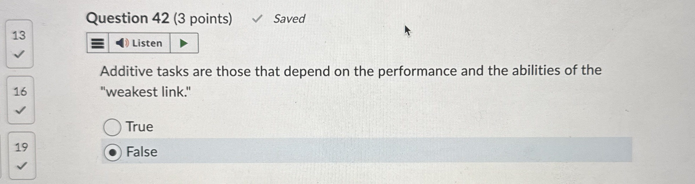 Question 4 2 ( 3 points ) Saved 1 3 Listen