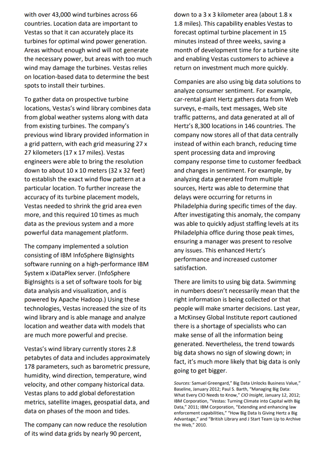 MIS 201/ISY 102 CASE STUDY II BIG DATA, BIG