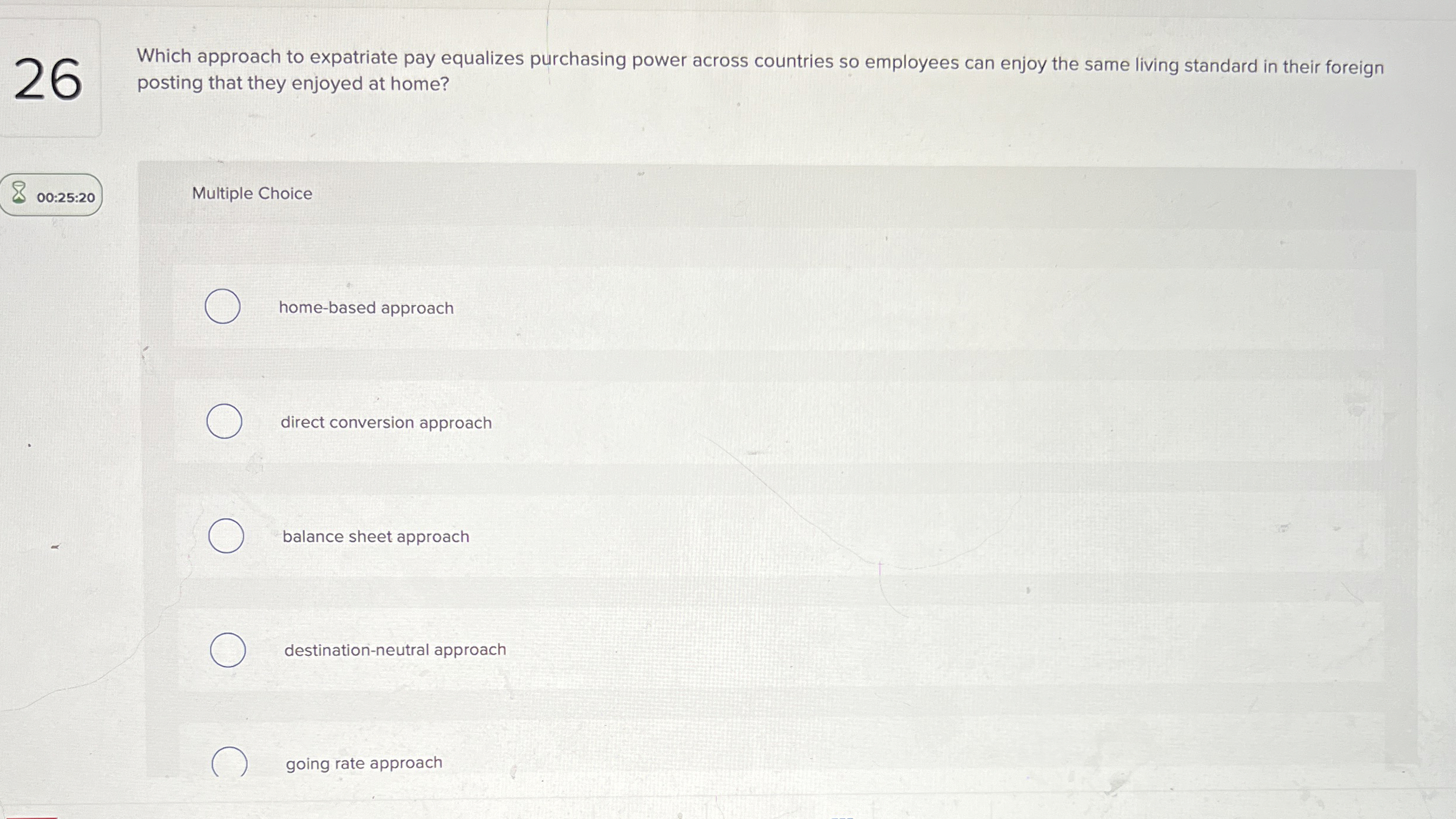 2 6 Which approach to expatriate pay equalizes