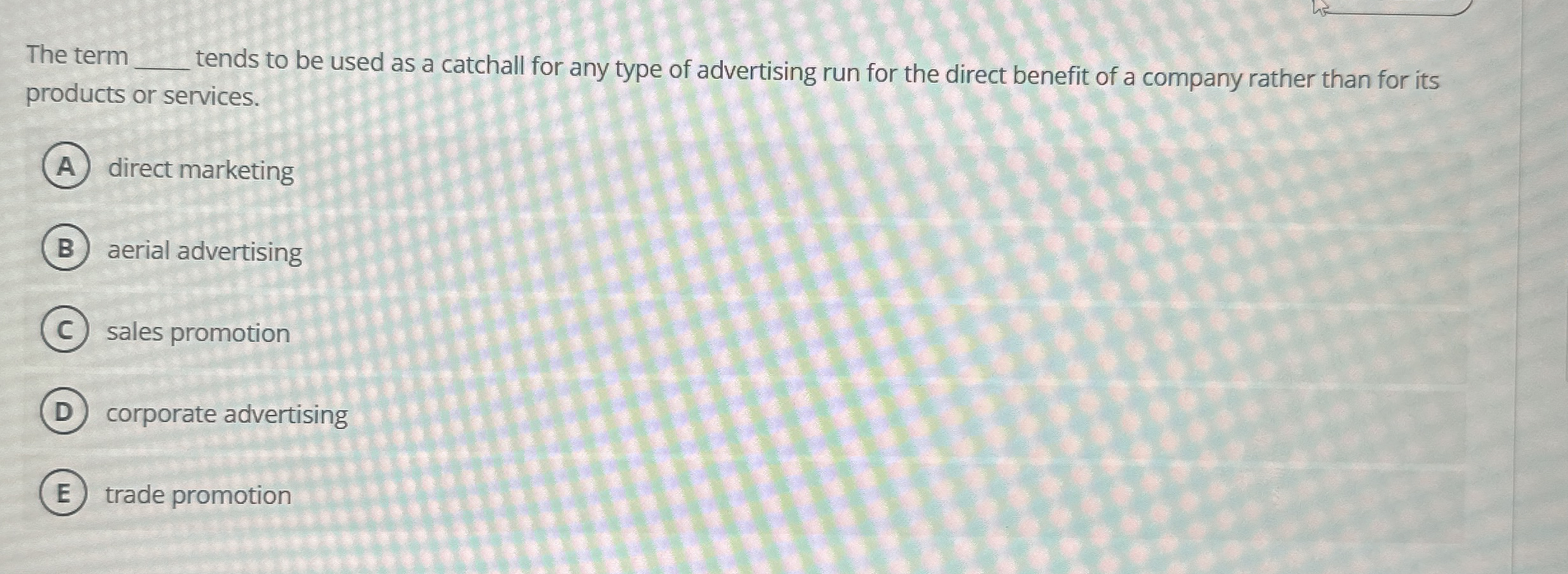 The term lends to be used as a catchall for any