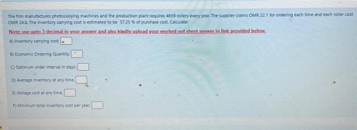 The firm manufactures photocopying machines and