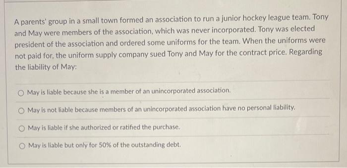 a A parents' group in a small town formed an