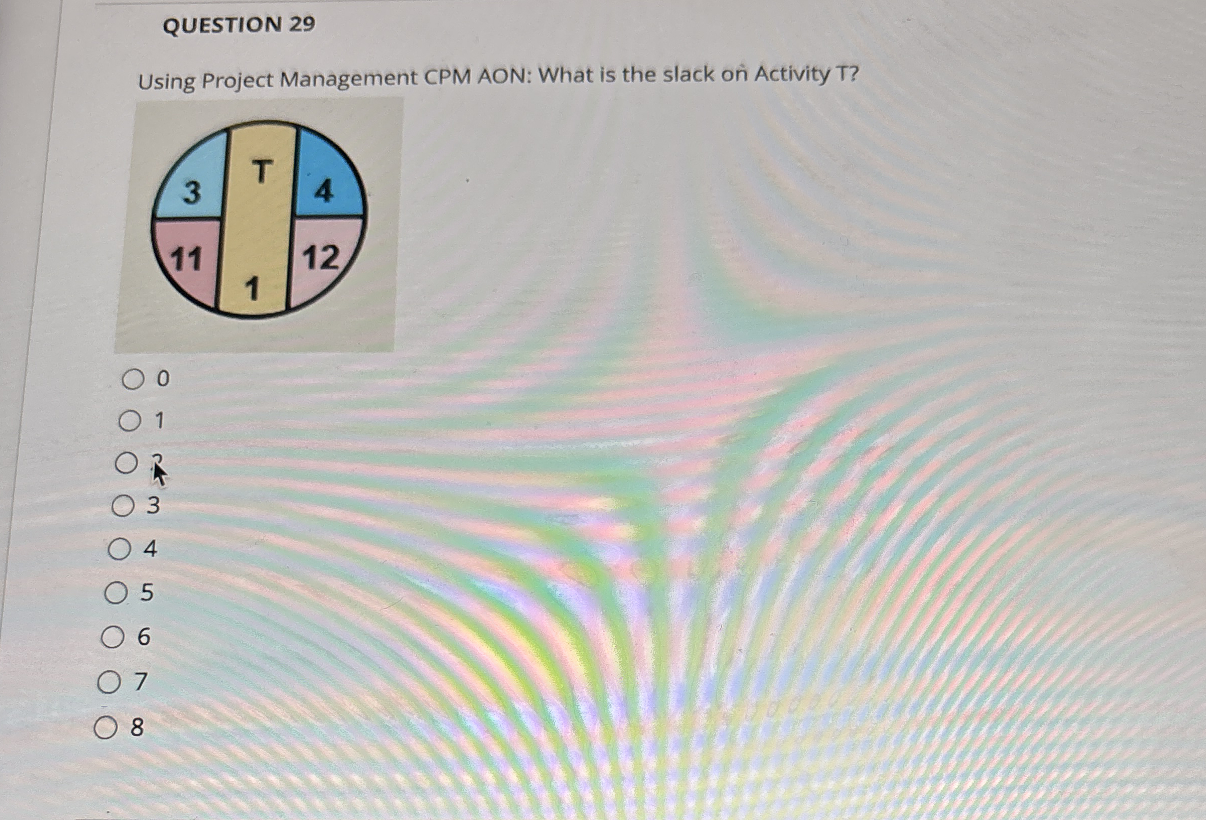 QUESTION 2 9 Using Project Management CPM AON: