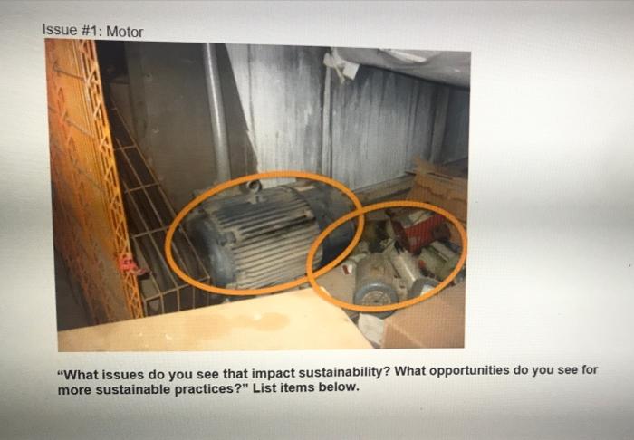 Issue #1: Motor "What issues do you see that