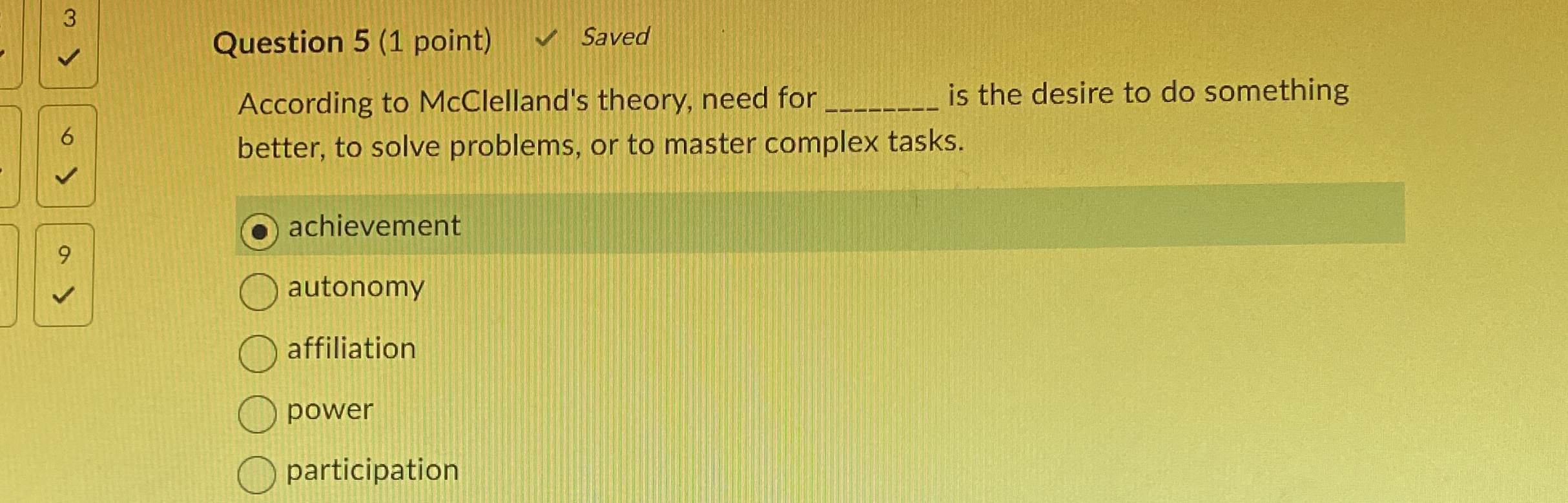 Question 5 ( 1 point ) Saved According to