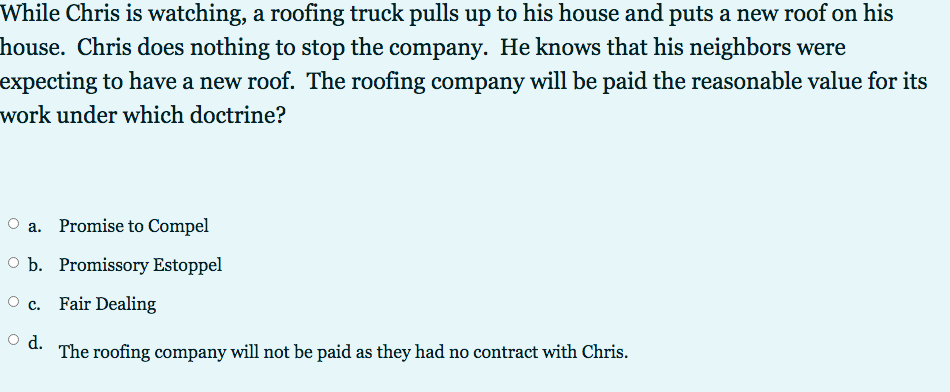 While Chris is watching, a roofing truck pulls up