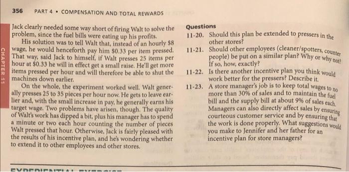 please answer questions 11/20-23 from HR