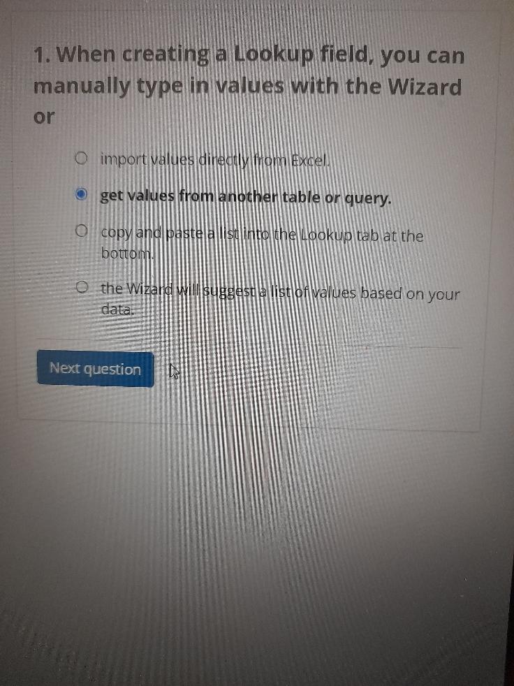 6. After choosing fields from two tables when