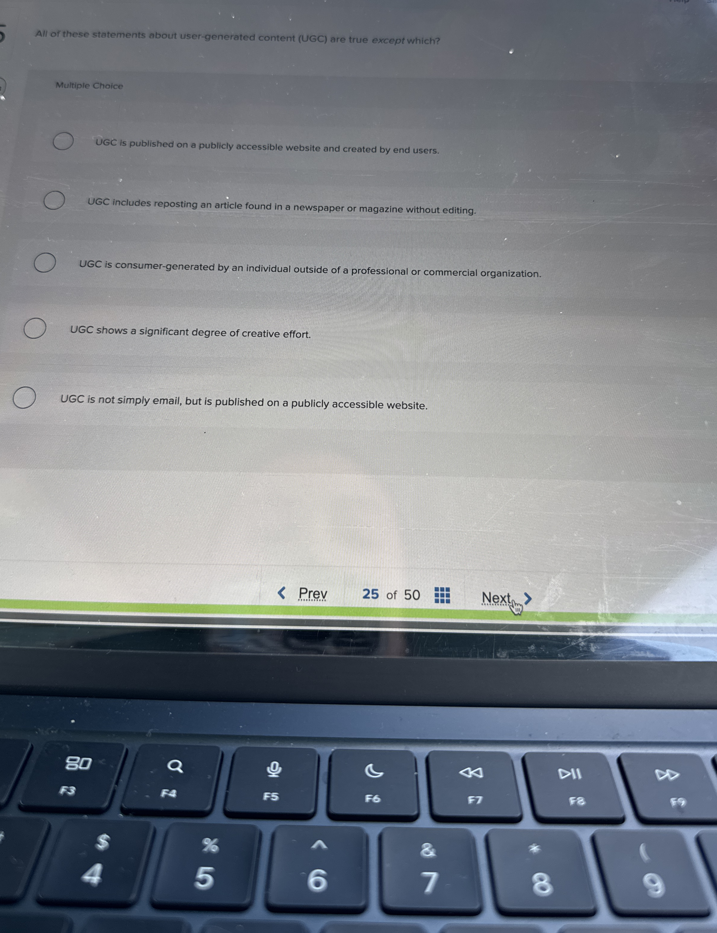 All of these statements about user - generated