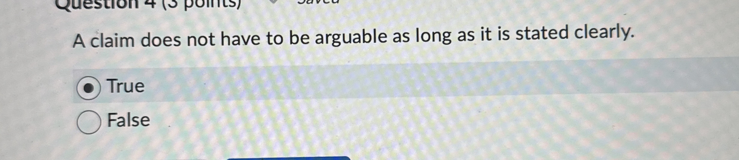 A claim does not have to be arguable as long as