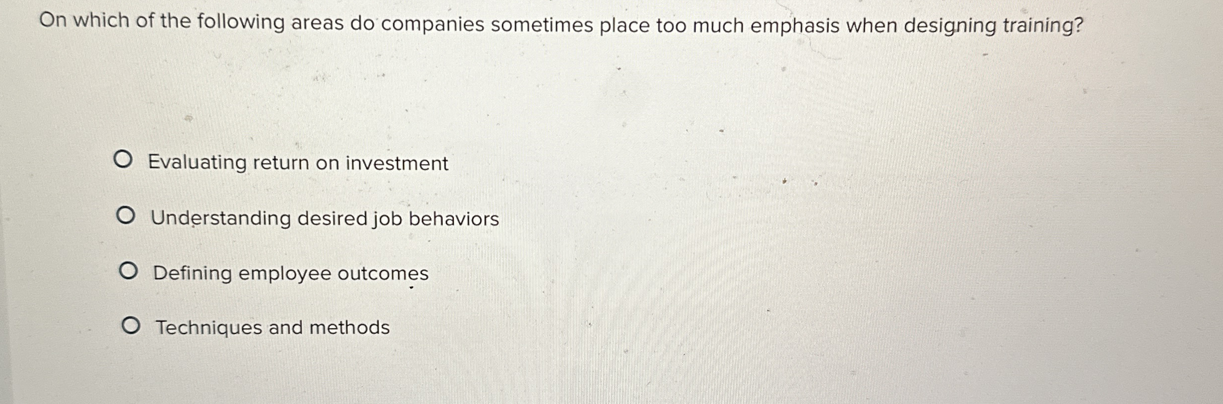 On which of the following areas do companies