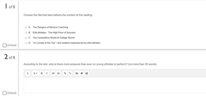 INSTRUCTIONS: - Please answer this AS FAST AS