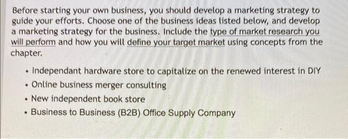 any help ? Before starting your own business, you