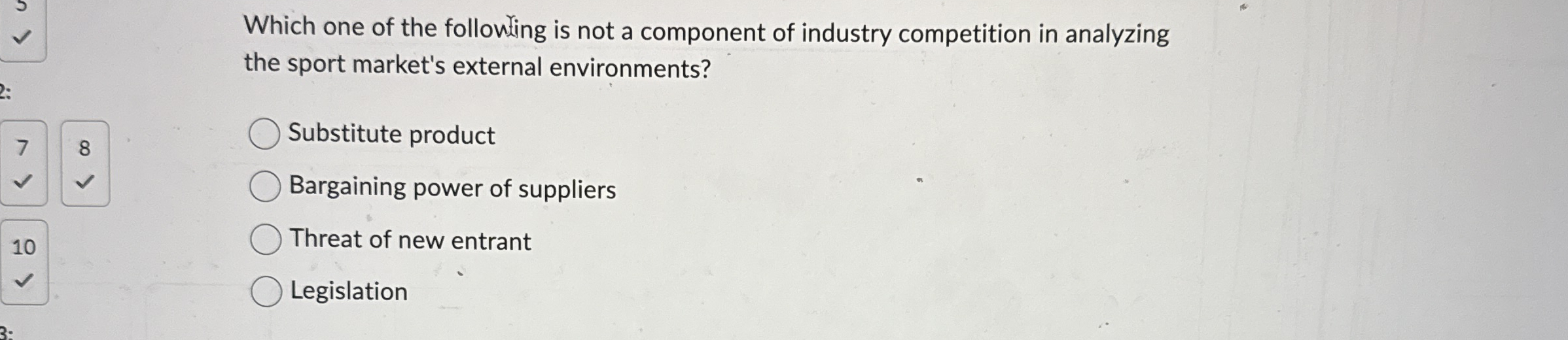 Which one of the followting is not a component of