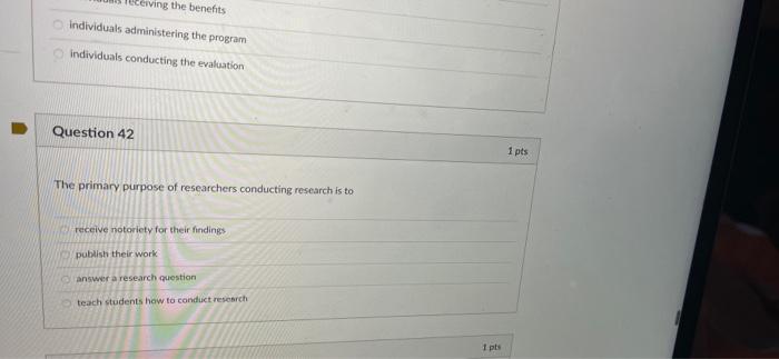 ceiving the benefits Individuals administering