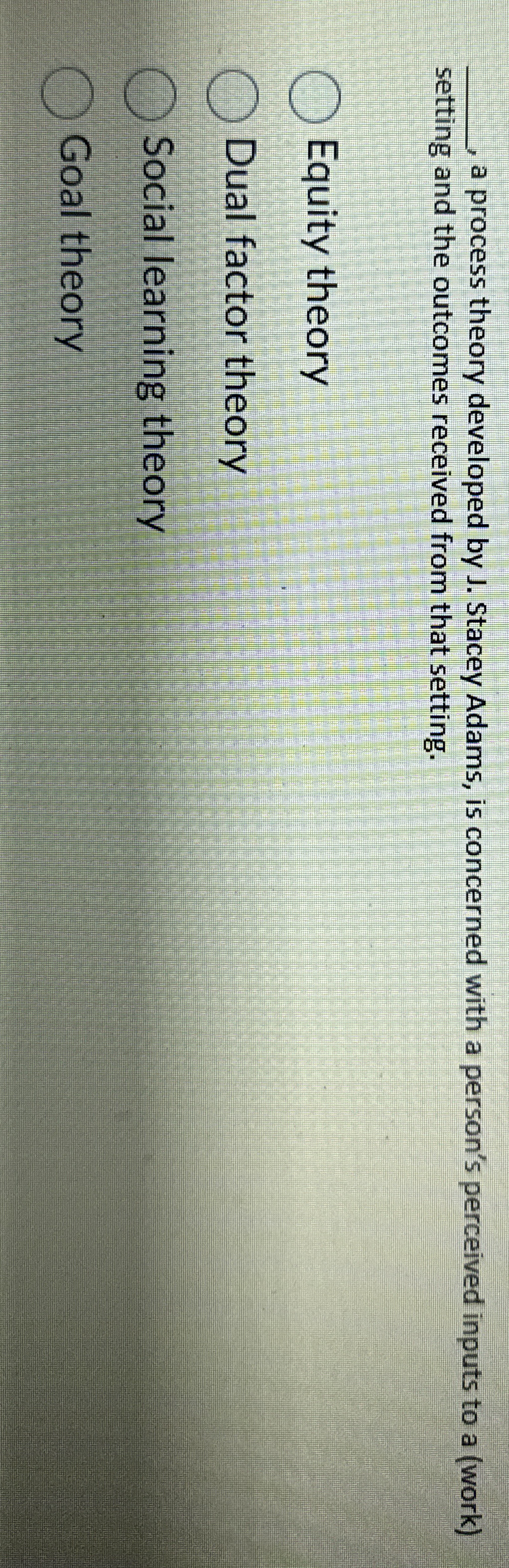 q , a process theory developed by J . Stacey
