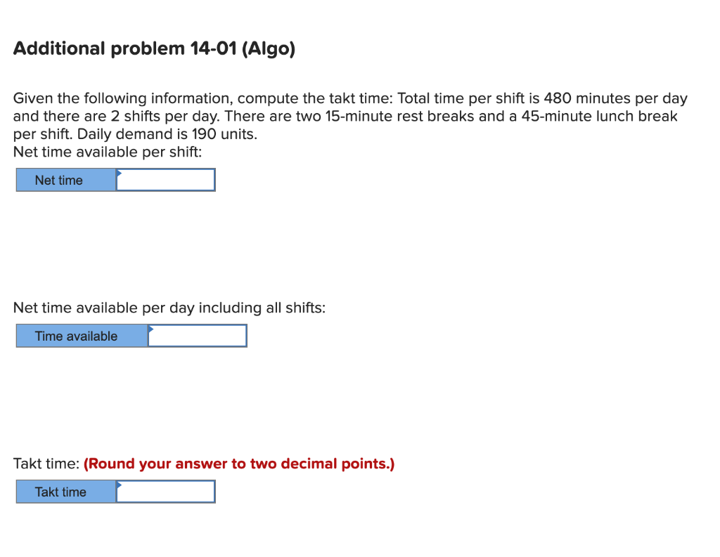 Additional problem 14-01 (Algo) Given the