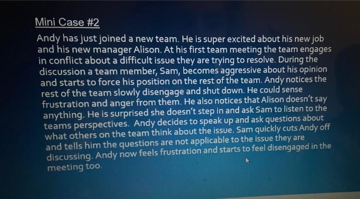 business Assignment Ob Consulting Mini Case #2