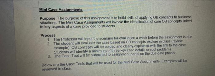 business Assignment Ob Consulting Mini Case #2